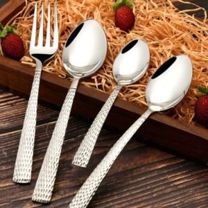 FnS Madrid Silver Stainless Steel Cutlery - Set of 24