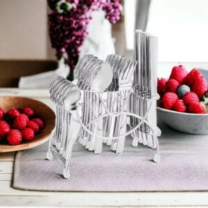 FnS Solo Stainless Steel 24 Pcs Cutlery Set with Cutlery Stand