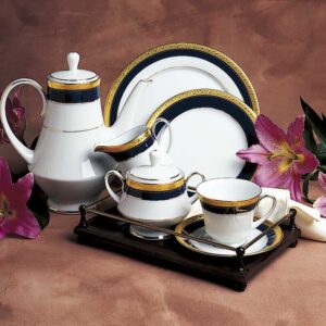Crestwood Cobalt Gold 12 Pcs Cup Saucer
