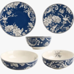 ADELAIDE DARK BLUE 21Pcs Dinner Set