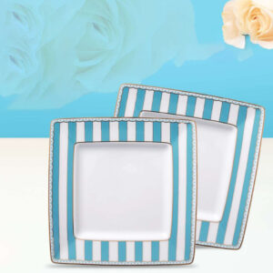 Noritake Square Plate Per Pc Light Blue
