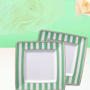 Noritake Square Plate Per Pc Apple Green
