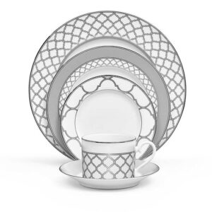 Noritake Eternal Palace silver 12 Pcs Cup Saucer