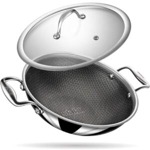STAHL HYBRID KADHAI HONEYCOMB COATING WITH GLASS LID 28 CM / 4.4 LTR