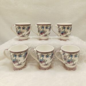 Bharat floral coffee mugs . Set of 6