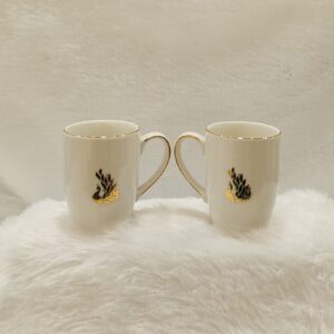 Vola Mayur Gold Line Coffee Mugs Set of 2