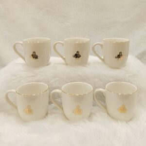 Vola Gaj Gold Line Tea Mugs Set of 6