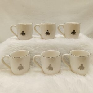 Vola Gaj Platinum Line Tea Mugs Set of 6
